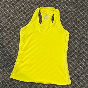 Lucky in Love Yellow Tank with mesh Trim